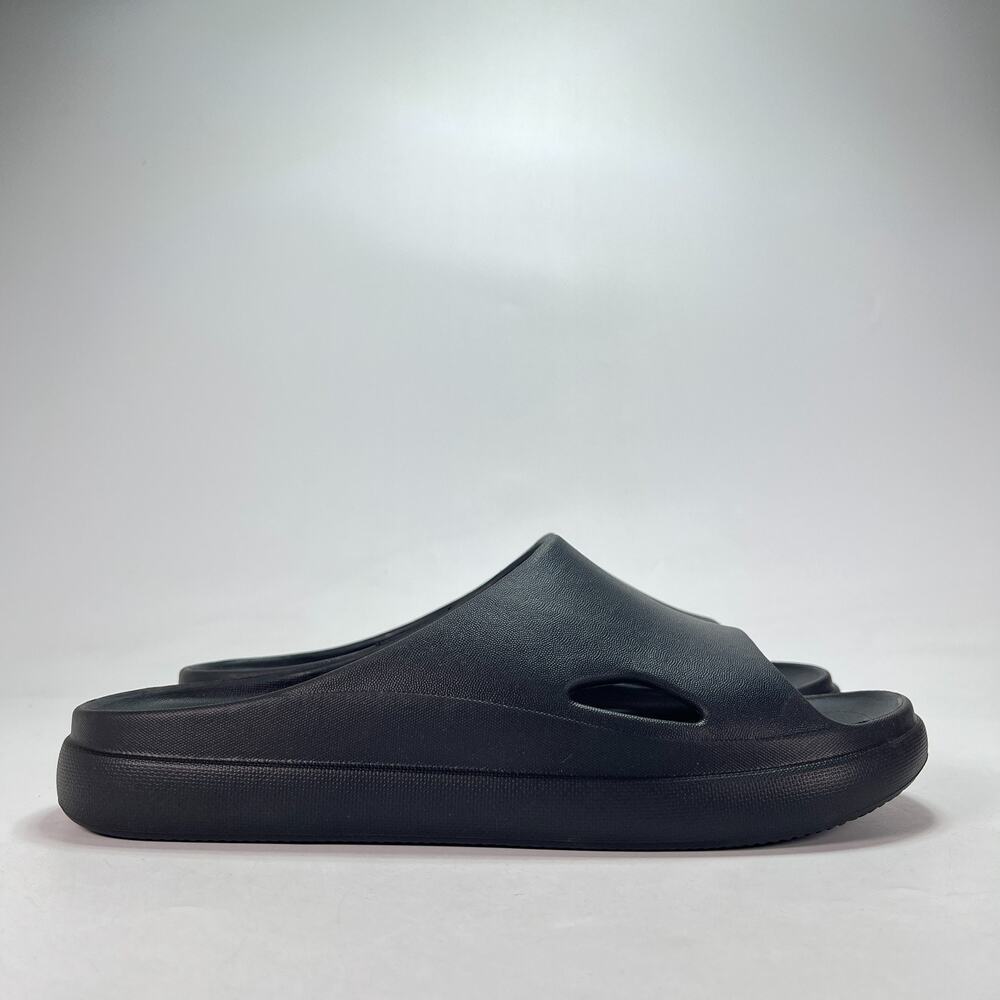 32 Degrees Black Casual Slides Cushion Summer Sandal Slip On Men's Size 8